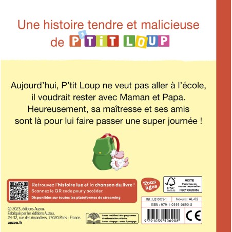 P'tit loup ne veut pas aller à l'école - Auzou