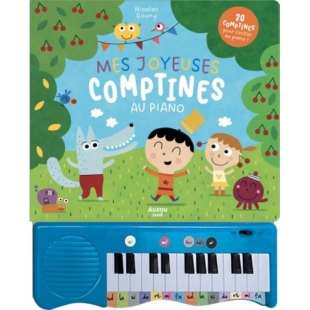 Livre Mes joyeuses comptines au piano - Auzou