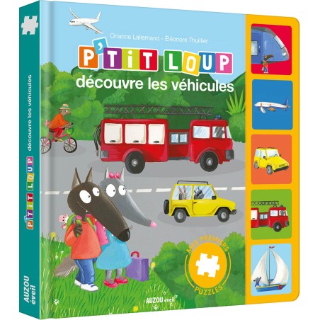 Mes premiers puzzles - P'tit loup découvre les véhicules - Auzou