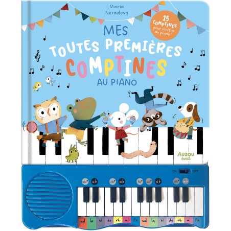 Mon livre piano - Mes toutes premières comptines au piano - Auzou