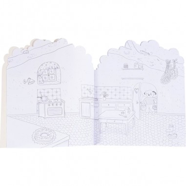 Cahier de coloriage avec autocollant - La Grande Famille - Moulin Roty