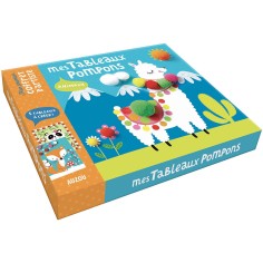Mon coffret d'artiste - Mes tableaux pompons animaux - Auzou