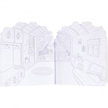 Cahier de coloriage avec autocollant - La Grande Famille - Moulin Roty