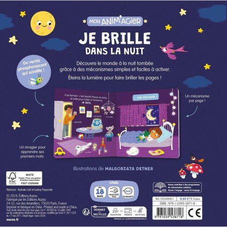 Mon anim'agier - Je brille dans la nuit - Auzou
