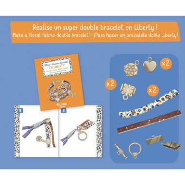 Mon superbe bijou - Mon double bracelet en liberty - Auzou