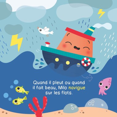Mon premier livre de bain - Milo navigue sur les flots - Auzou