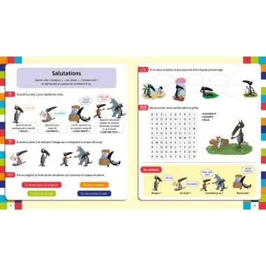 Mon cahier d'anglais avec loup - version belgique - Auzou