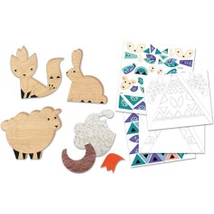 Mon coffret d'artiste - Ma petite tribu en bois - Auzou 2