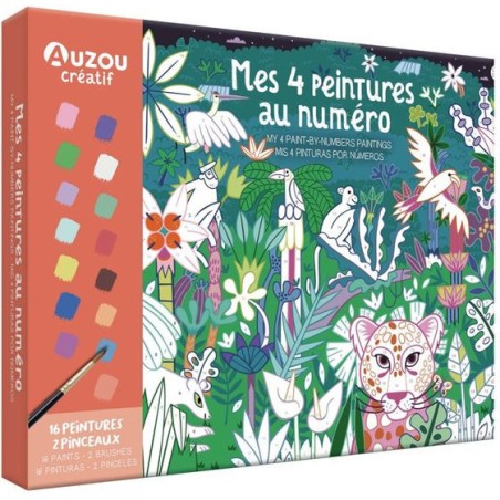 Mon coffret d'artiste - Mes 4 peintures au numéro - Auzou