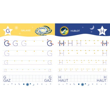 Mon cahier d'écriture - Lettres bâtons - Espace - Auzou