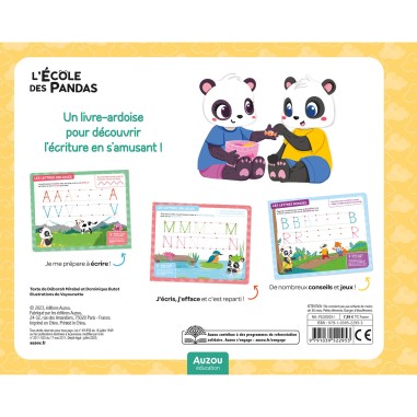 L'école des pandas - Mes lettres majuscules - Auzou