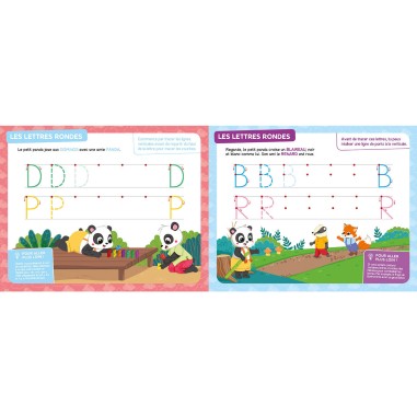 L'école des pandas - Mes lettres majuscules - Auzou