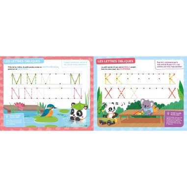 L'école des pandas - Mes lettres majuscules - Auzou