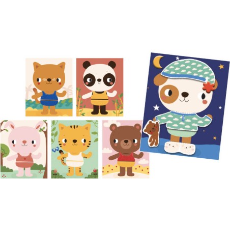 Mon coffret d'artiste - Mon atelier de collage - J'habille mes animaux - Auzou