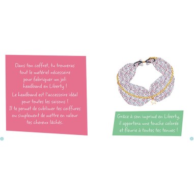 Mon superbe bijou - Mon headband en liberty - Auzou