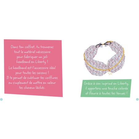 Mon superbe bijou - Mon headband en liberty - Auzou