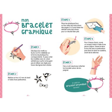 Mon coffret d'artiste - Mes merveilleux bijoux en plastique fou - Auzou