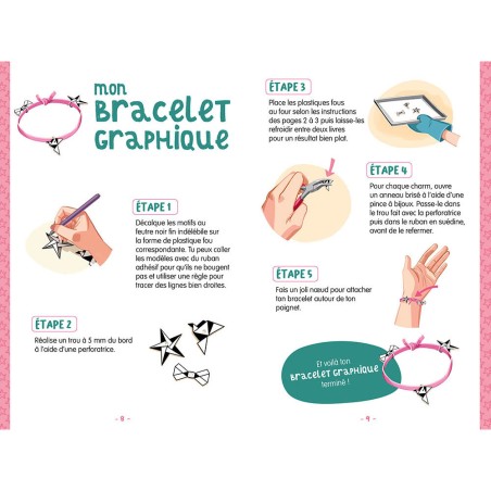 Mon coffret d'artiste - Mes merveilleux bijoux en plastique fou - Auzou