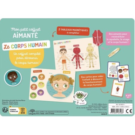 Mon petit coffret aimanté - Le corps humain - Auzou