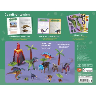 Mon coffret d'artiste - Mes dinosaures à construire - Auzou