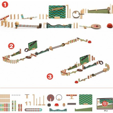 Circuit billes et dominos Zig & Go - Big Boum Wall - Djeco