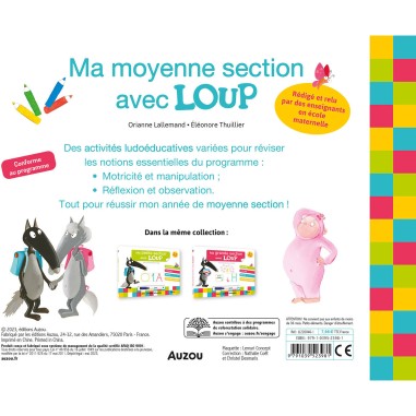 Ma moyenne section avec loup - Livre-ardoise ne - Auzou
