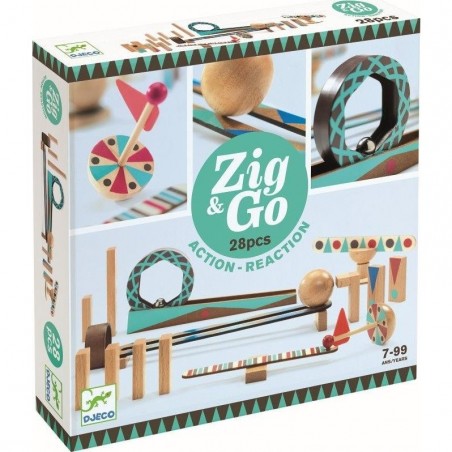 Circuit bille Zig and Go Roll - 28 pièces - Djeco