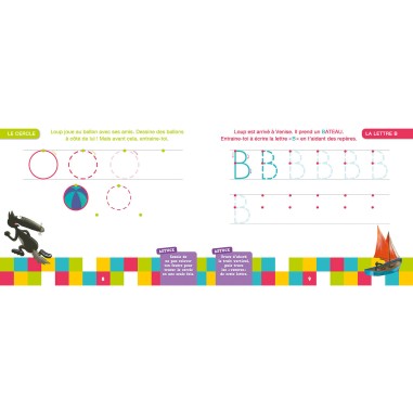 Ma petite section avec loup - Livre-ardoise ne - Auzou