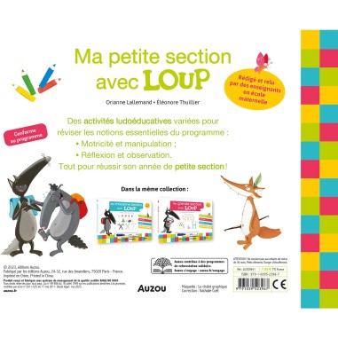 Ma petite section avec loup - Livre-ardoise ne - Auzou