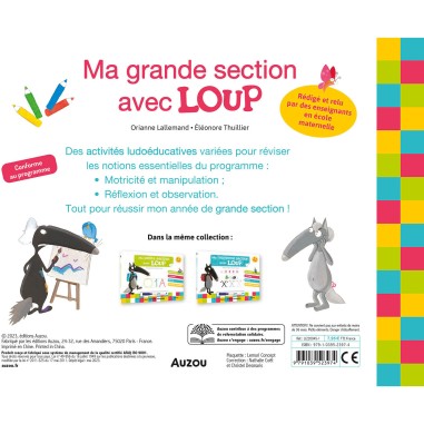 Ma grande section avec loup - Livre-ardoise ne - Auzou