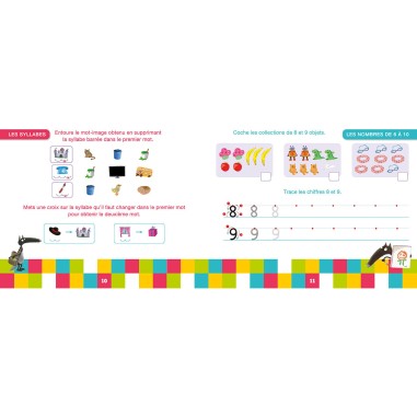 Ma grande section avec loup - Livre-ardoise ne - Auzou