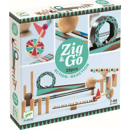 Circuit bille Zig and Go Roll - 28 pièces - Djeco