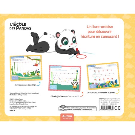 L'école des pandas - Mes premiers tracés - Auzou