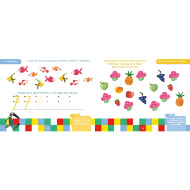 Livre ardoise - Mes premiers chiffres avec Loup - Auzou