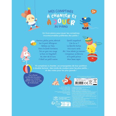 Mon livre piano : Mes comptines à chanter et jouer au piano - Auzou