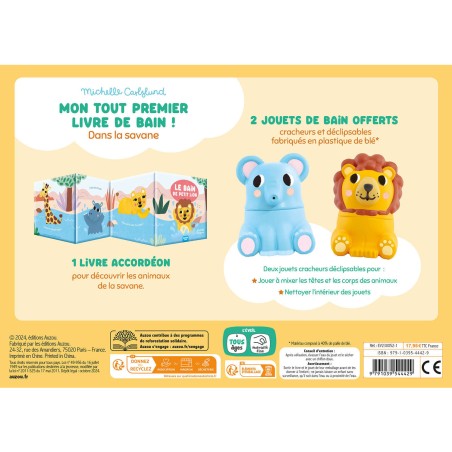 Coffret Mon premier livre de bain : Dans la savane - Auzou