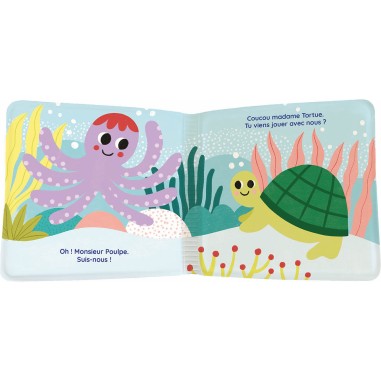 Mon petit coffret de bain - Sous l'océan - Un livre de bain et 2 marionnettes à doigt - Auzou