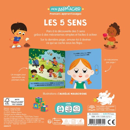 Livre Mon Anim'agier les 5 sens - Auzou