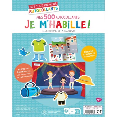 Mes tout premiers autocollants - Mes 500 autocollants je m'habille - Auzou