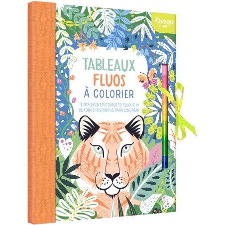 Mes tableaux fluos à colorier - Auzou