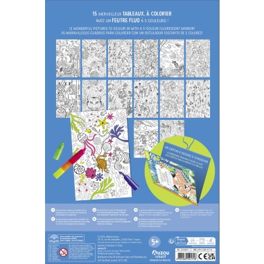 Mes tableaux fluos à colorier - Auzou