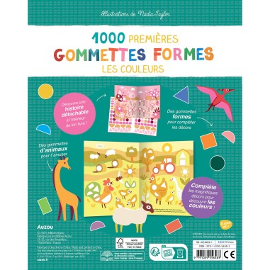 Mes tout premiers autocollants - 1000 premières gommettes formes - Les couleurs - Auzou