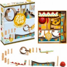 Circuit dominos et bille - Zig & Go - 25 pièces - Djeco 2