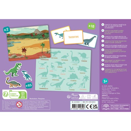 Mon petit coffret aimanté - Les dinosaures - Auzou