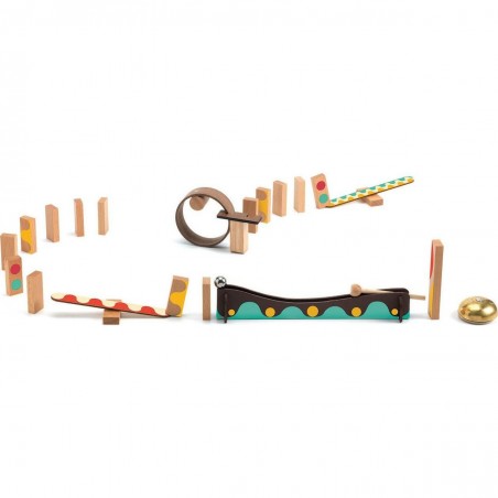 Circuit dominos et bille - Zig & Go - 25 pièces - Djeco