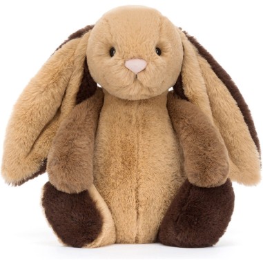 Jellycat Peluche Bashful Patchwork Brown Bunny
