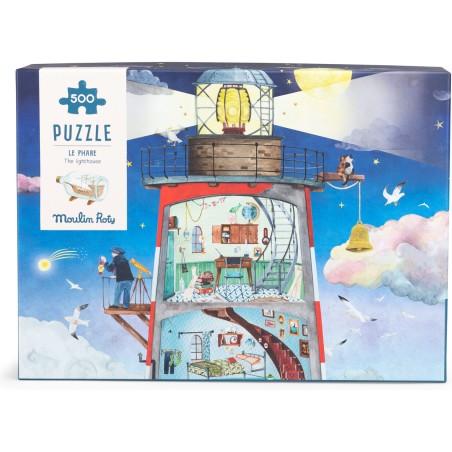 Puzzle phare 500 pièces - Le jardin du moulin - Le jardin du moulin - Moulin Roty