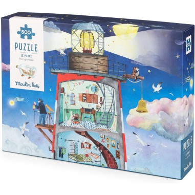 Puzzle phare 500 pièces - Le jardin du moulin - Le jardin du moulin - Moulin Roty