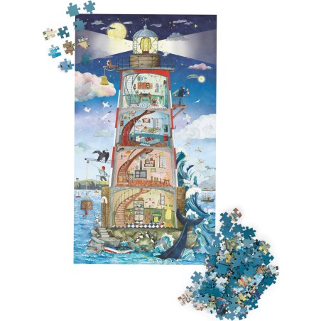 Puzzle phare 500 pièces - Le jardin du moulin - Le jardin du moulin - Moulin Roty
