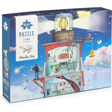Puzzle phare 500 pièces - Le jardin du moulin - Le jardin du moulin - Moulin Roty